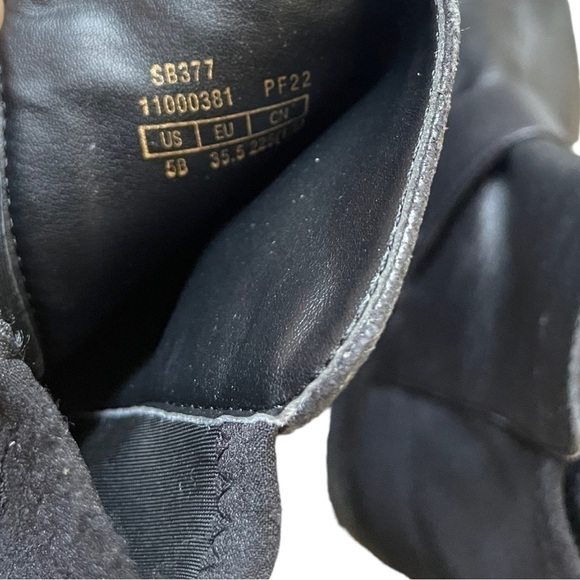 Stuart Weitzman Luxering Black Suede Neoprene Ankle Boots NWOB 5 35.5 - Picture 6 of 8